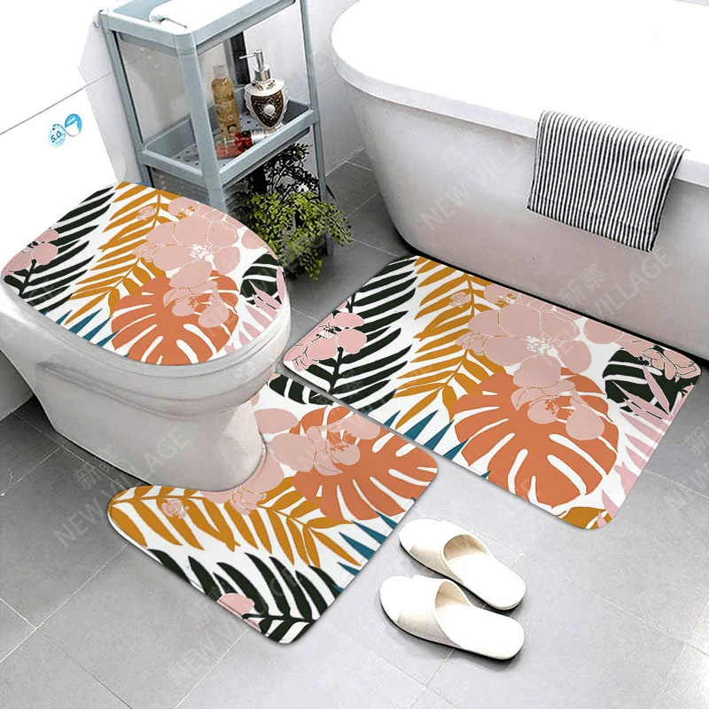 Anti-slip Bath Mat Bathroom Small Rug Shower Mat Decorative Absorbent Foot Entrance Bathtub toilet rug Morandi Nordic letter