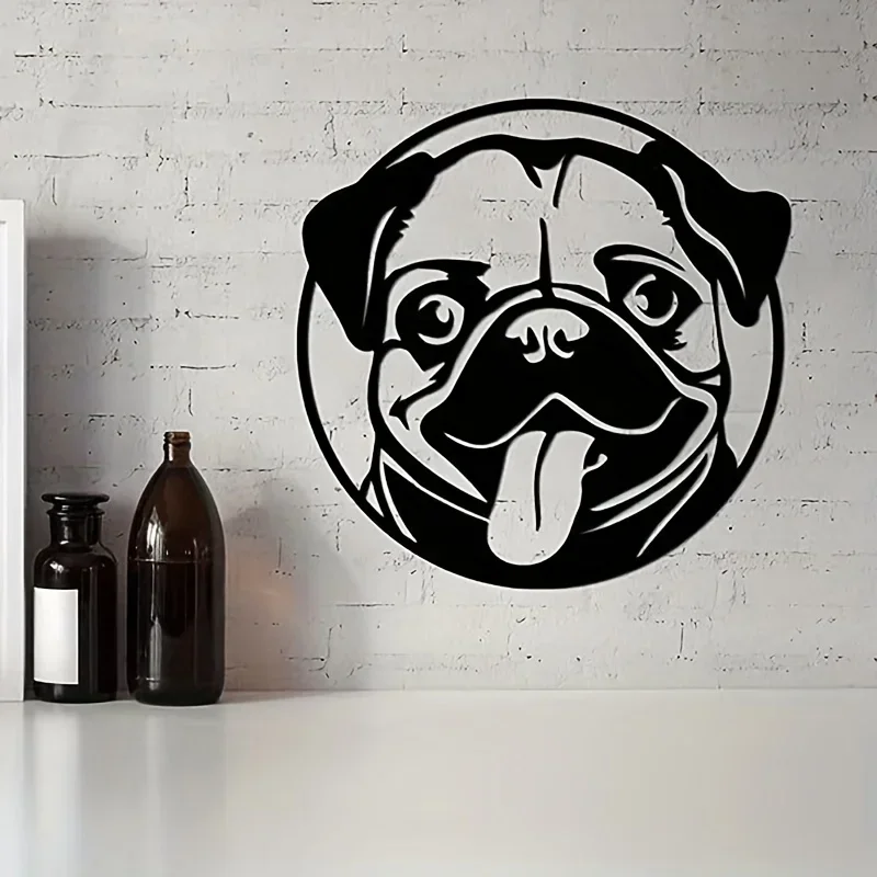 

Металлическое украшение для дома Hello Young Pug, Металлический Настенный декор для мопса, металлический настенный знак для собаки, настенная Подвеска для гостиной, спальни