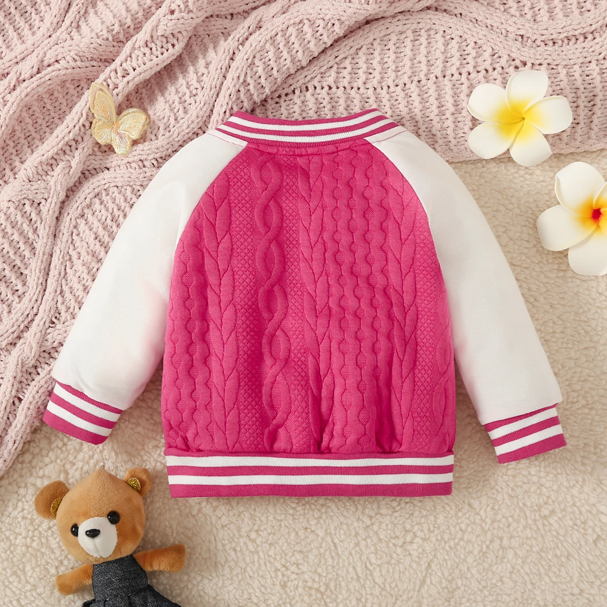 PatPat Baby Girl/Boy Childlike Bear Animal Pattern Coat kids jackets winter cotton coat