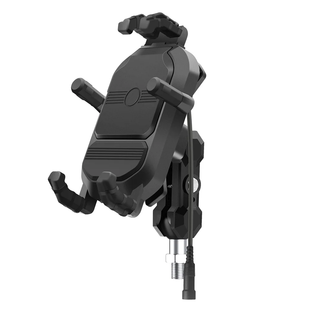 M10 Ball Type Motorcycle Mobile Phone Holder Wireless Fast Charging Mobile Phone Holder Rain Proof Anti Shake Navigation Holder