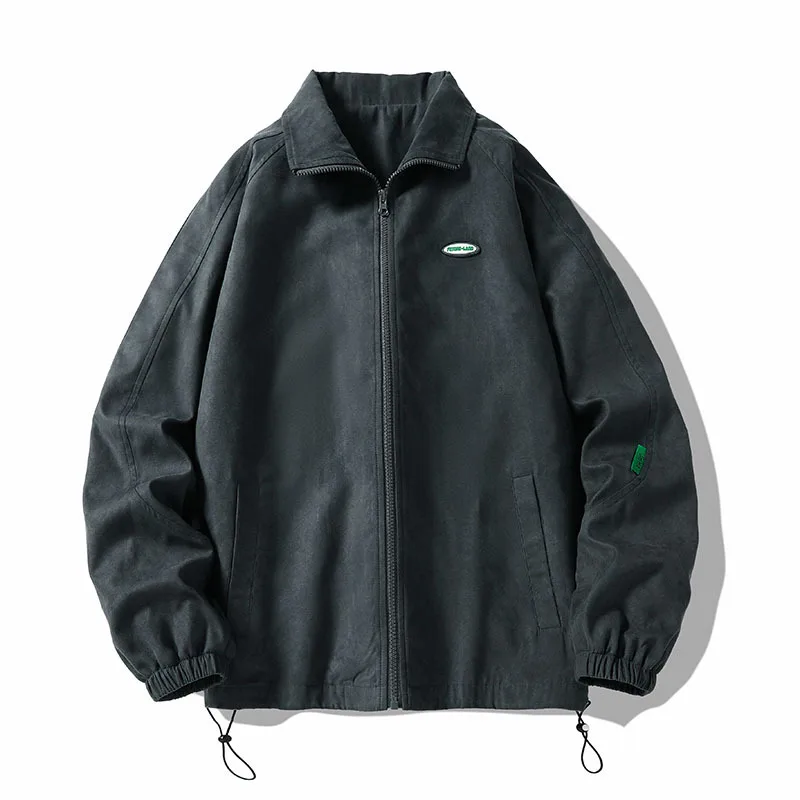

Autumn Oversize Bomber Jacket Men Vintage Baggy Coat Fashion Korean Streetwear Zip Up Outerwear Clothing Tops Male Plus Size 3Xl