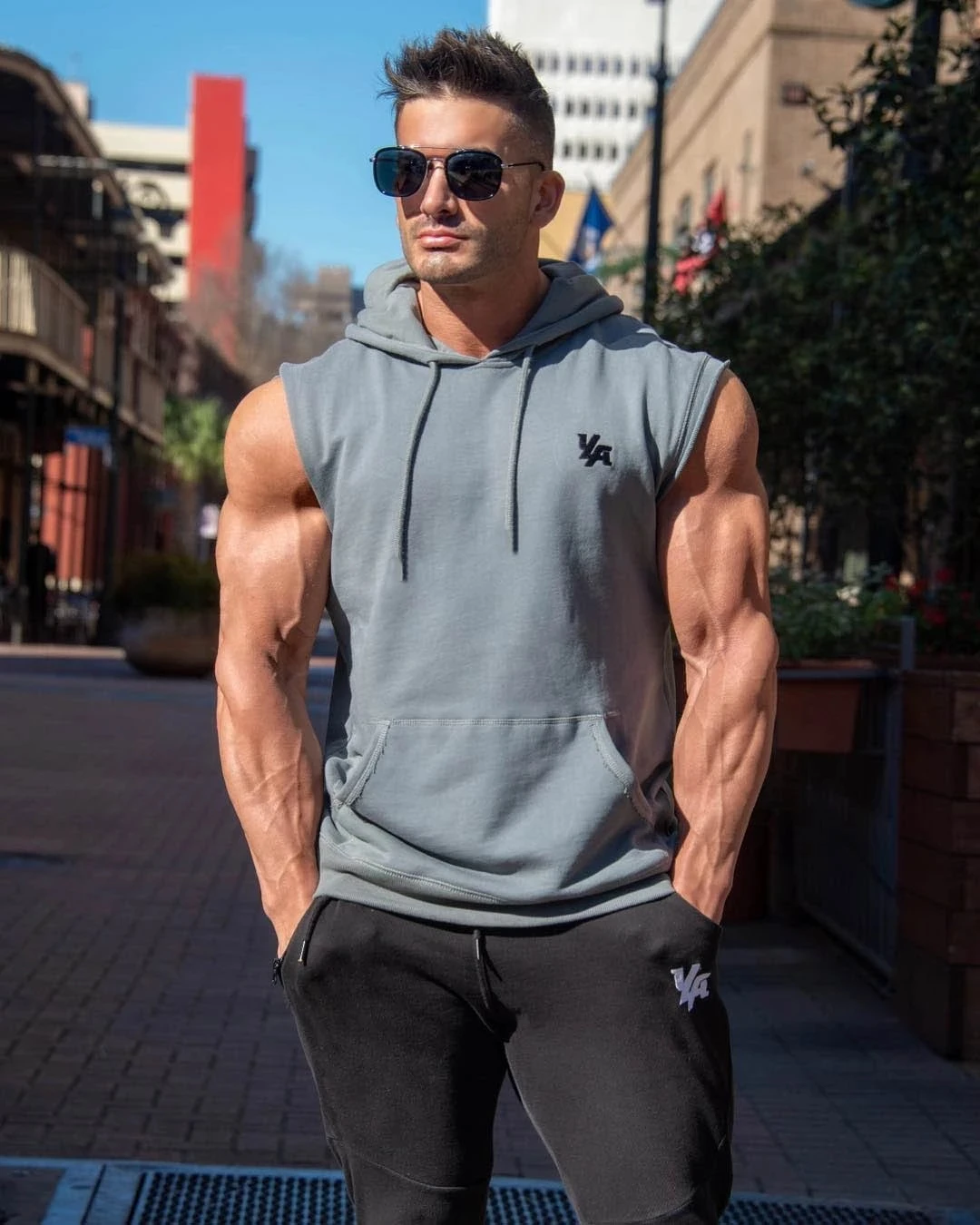 2023 New Brand Summer Fitness Stringer Hoodies Muscle Shirt Bodybuilding Clothing  Gym Tank Top Mens Sporting Sleeveless shirts