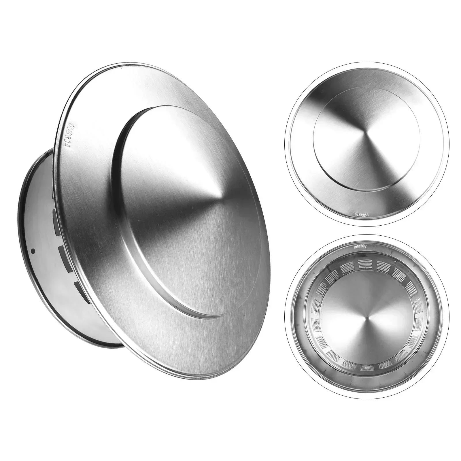 75/110/160/200mm Stainles Steel Chimney Cap For Exterior Wall Roof Pipe Exhaust Vent Chimney Exhaust Hood Air Outlet Cap