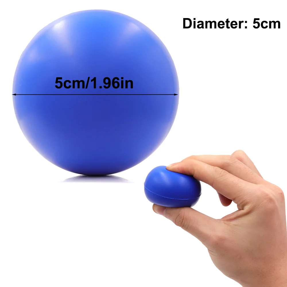 כדור אחיזה להקלה מתח, 2 חבילות כדורי מסאג' קצרים לטיפול בידיים ושיקום (5cm ו-7cm) - מתאמן יד למבוגרים