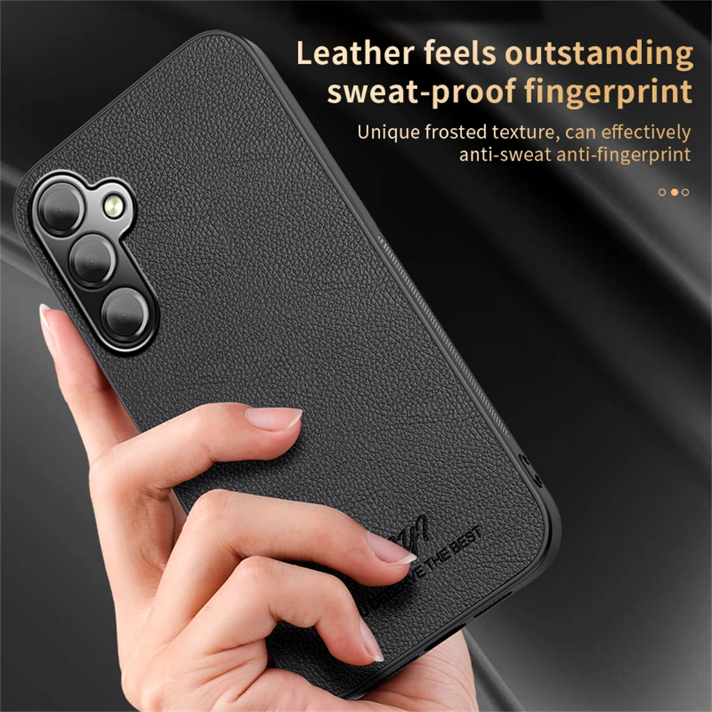 Luxury Leather Magnetic Phone Case with MagSafe Compatibility