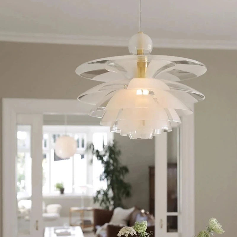 Nordic minimalistische hanglampen acryl lampenkap dennenappel hanglamp eettafel kamer decor Deens design licht | - AliExpress
