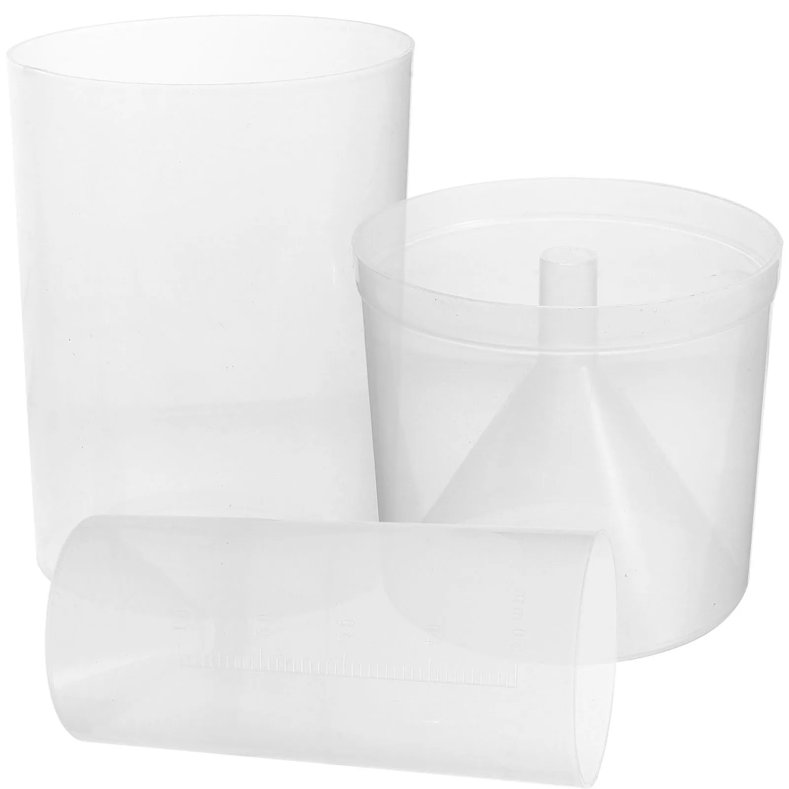 3Pcs 플라스틱 강우계 교육 도구 지리 교실 활동을위한 정확한 강우 측정 도구