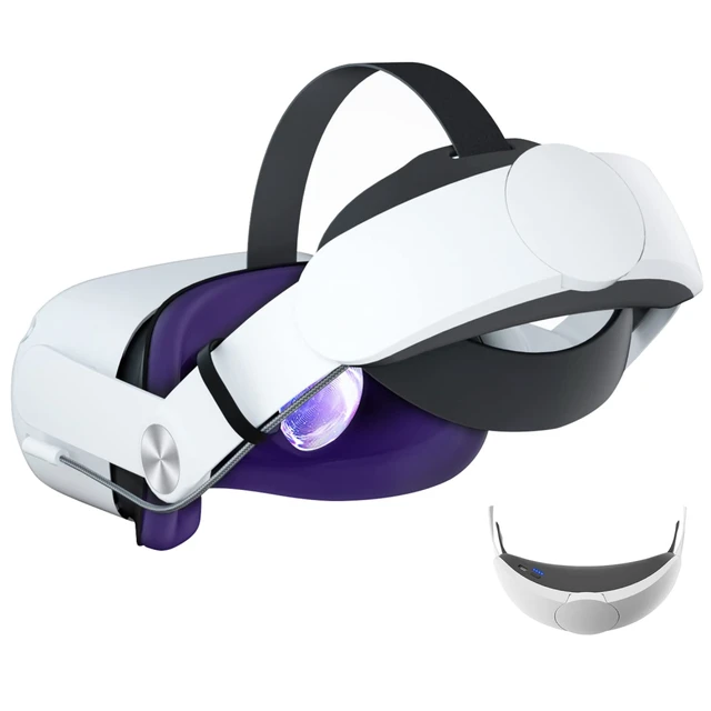 Verstellbarer Elite-Gurt mit Akku für Oculus Quest 2 vr Headset Lade Power  Bank Kopfgurt für Meta Quest 2 Zubehör - AliExpress