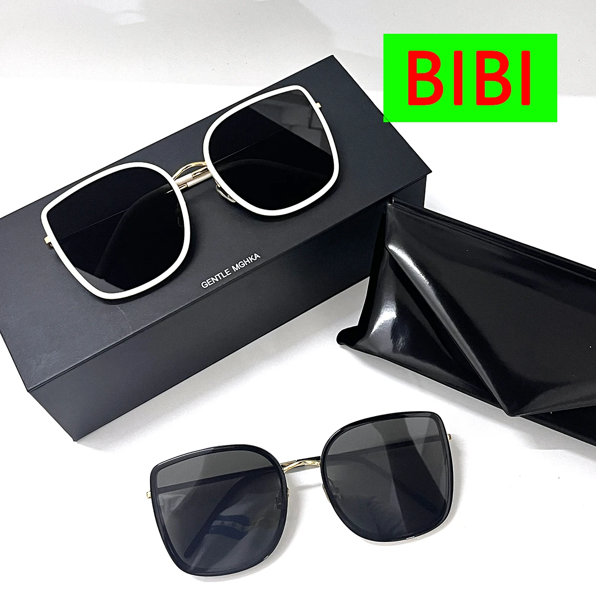 

New Fashion Korean GM Sunglass Summer lovers outdoor bibi cat-eye sunglasses for women Acetate oversized sunglasses UV400