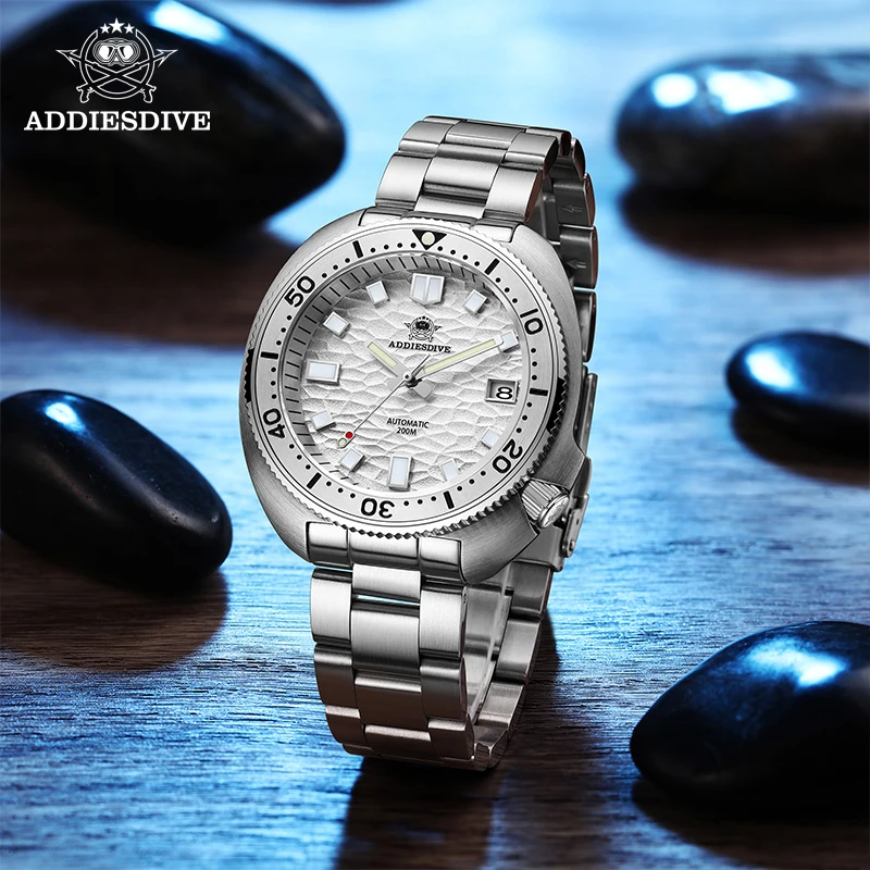 

ADDIESDIVE Diver Automatic Mechanical Watch Men Sapphire 200m Waterproof Wristwatch 316L Stainless Steel Self Winding Watches