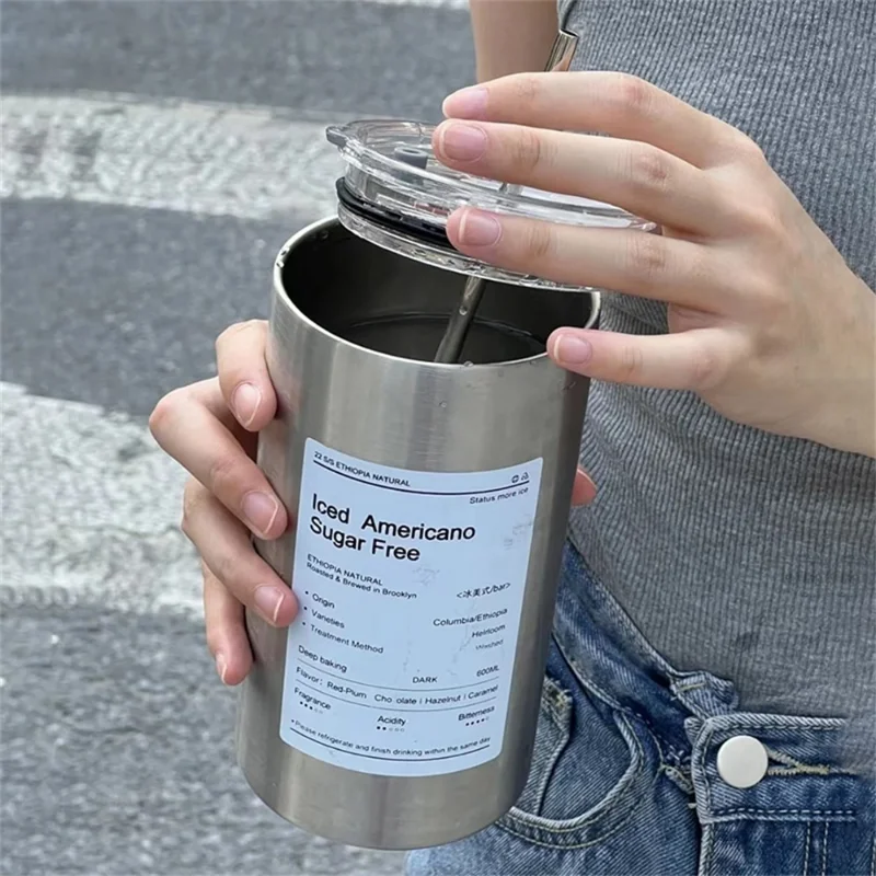 304 Coffee Thermos Cup Ins Small Capacity Color Exquisite Hand Cup Car Cup  Portable Mugs Creative Tumbler with Straw Coffee Mug