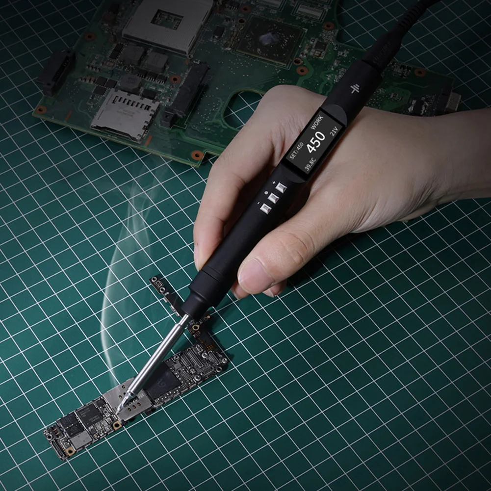

1pcs PTS200 Intelligent Soldering Iron USB Type-C Adjustable Digital Soldering Station CNC Metal Shell For Welding Accessories