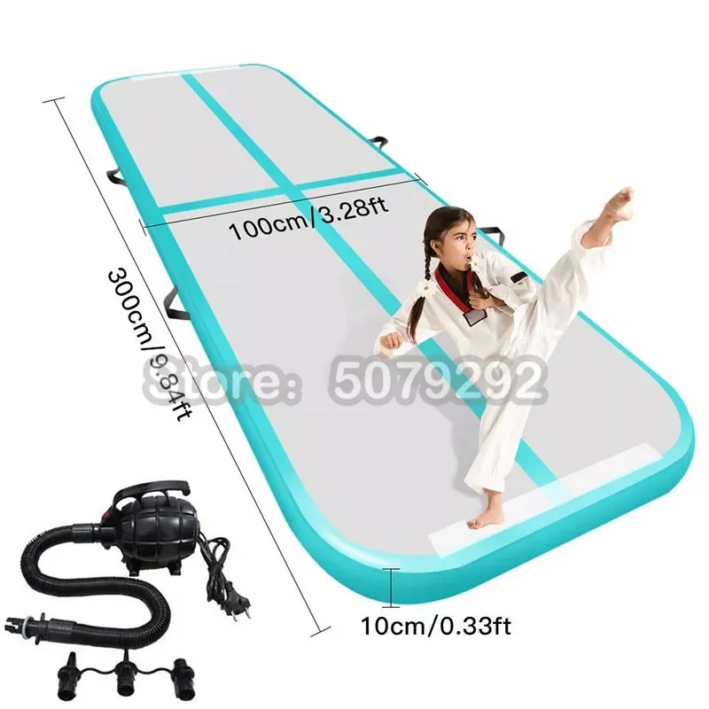 

3M Airtrack Mat For Gymnastics Tumbling Free Pump Inflatable Yoga Gym Mattress Cheerleading Jumping Bouncer Home Use Air Floor