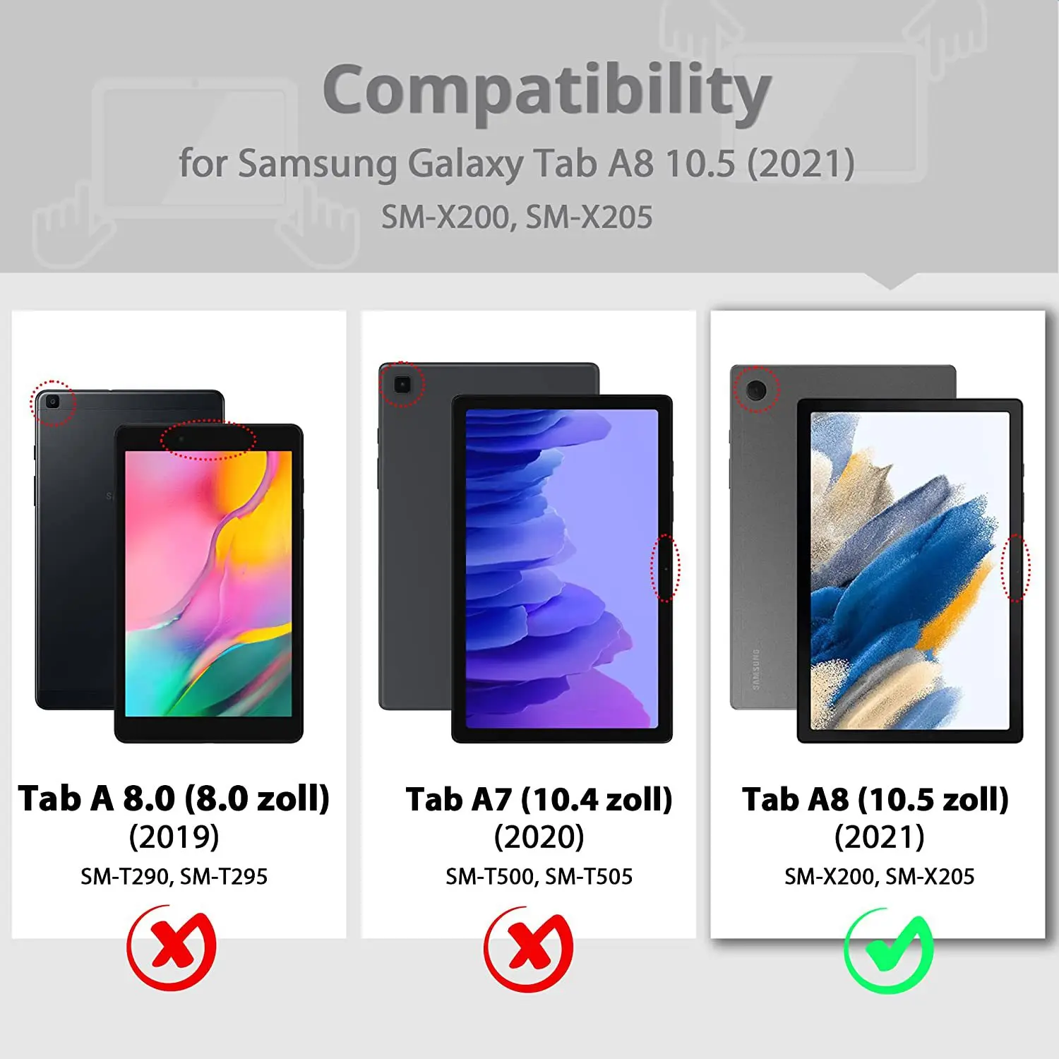 2021 graus, para samsung galaxy tab aversão 10.5 SM-X200 SM-X205