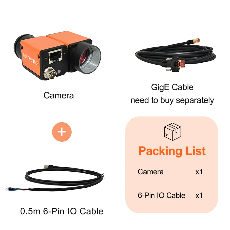 0.3MP 1000fps PYTHON300 Golf Swing 1/4” GigE USB3.0 High Speed Machine Vision Camera for Industrial Inspection Contrastech 5