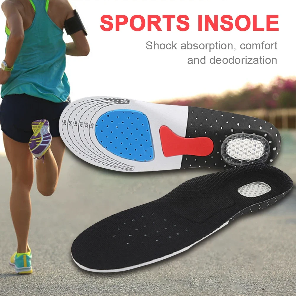 Silicone Arch Support Shoes Insoles Breathable Orthotic Cushion Inserts (L)