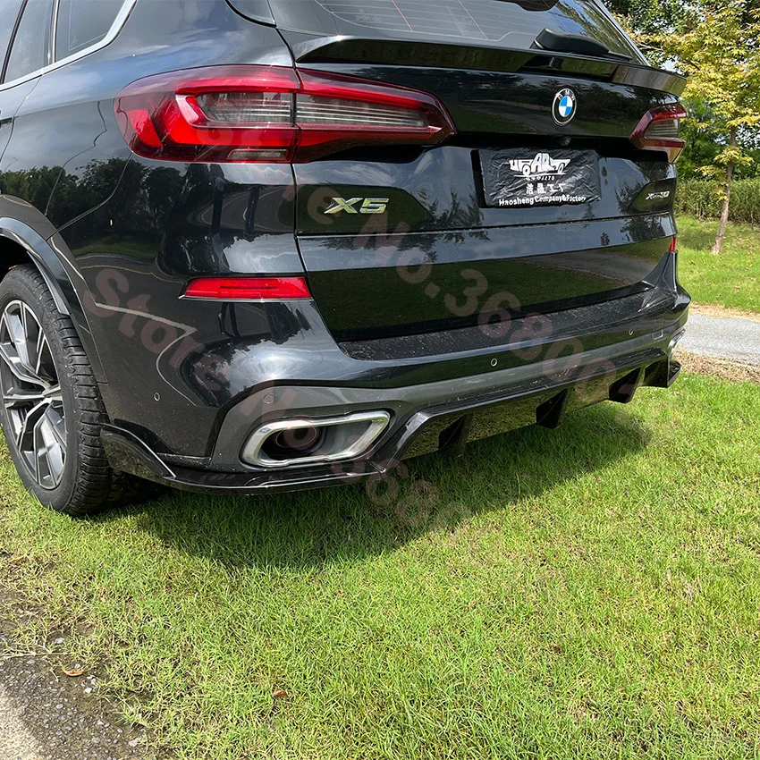 BMW X5 G05 차량용 리어 범퍼 립 디퓨저 리어 사이드 스플리터 스포일러 고품질 ABS 유광 블랙 바디 키트 3개 2018년형