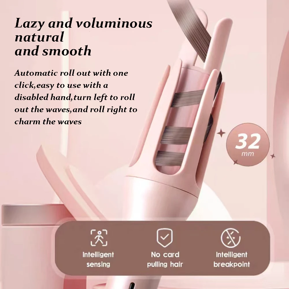 Electric Heating Automatic Hair Curling Iron Rotating Hair Styling Waver Machine Modern Salon Coiffeur Haircare Tool_voghion.com