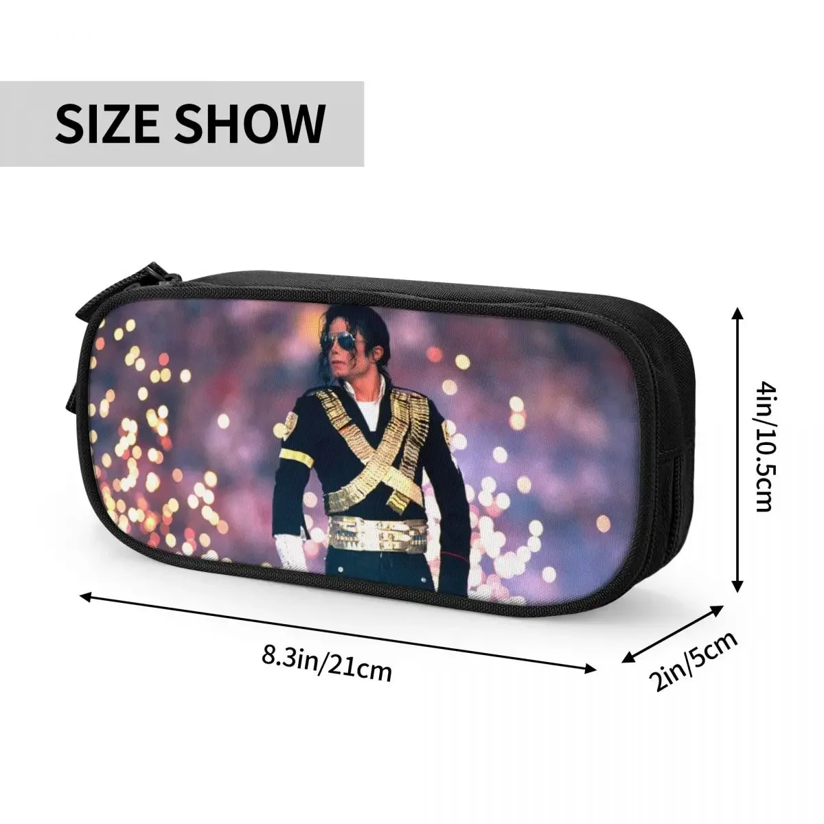 Michael Jackson Big Capacity Pencil Pen Case Office College School Large Storage Bag Pouch Holder Box Organizer 3