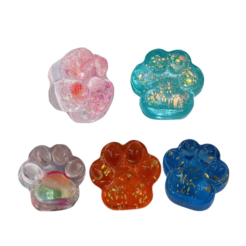 Kawaii Cat Paw Sticky Squeeze Toy Soft Realistic Jelly Glitter Cat's Claw Stress Relief Toys Kids Adults Unique Gifts 4