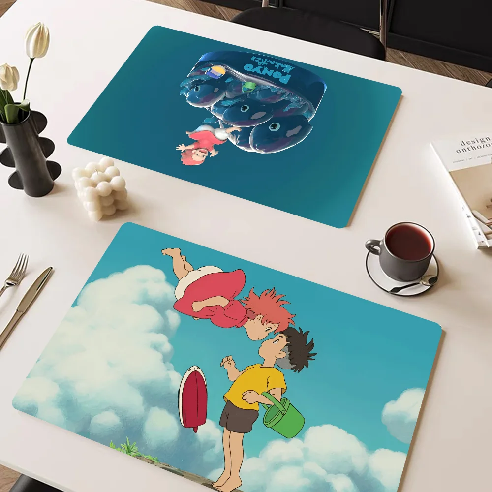 Cartoon Ponyo New Super Absorbent Coffee Dish Kitchen Absorbent Draining Mat Drying Mat Quick Dry Bathroom Placemat 5
