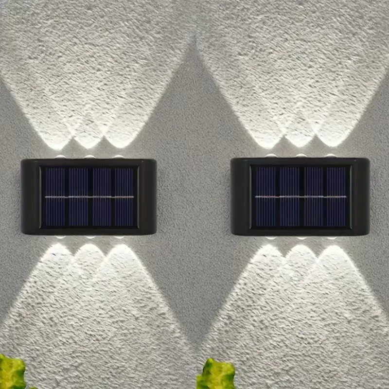 Solar LED Outdoor Wall Light Waterproof Dusk to Dawn Fence Lamp for Garden Yard Porch Pathway Patio Home Decor — view 6