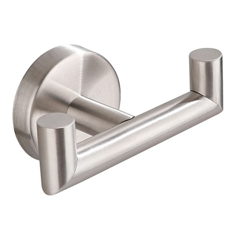

1pcs Stainless Steel Toilet Paper Holder Wall Hook Robe Hook Towel Holder Rack For Bathroom Kitchen Eco-friendly Hangers
