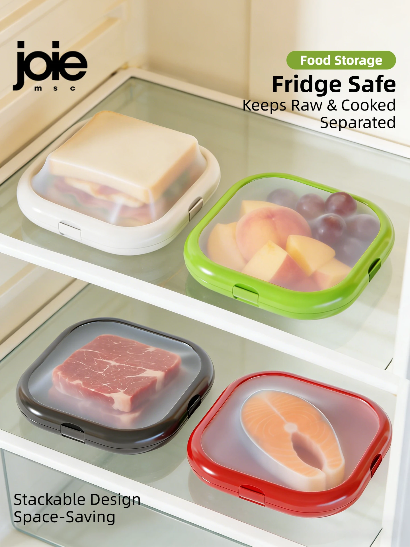 LELE LIFE Bento Box In Silicone Arancione 1200 Ml A Prova Di Perdite - 4 Scomparti, Adatto A Microonde E Lavastoviglie - 3