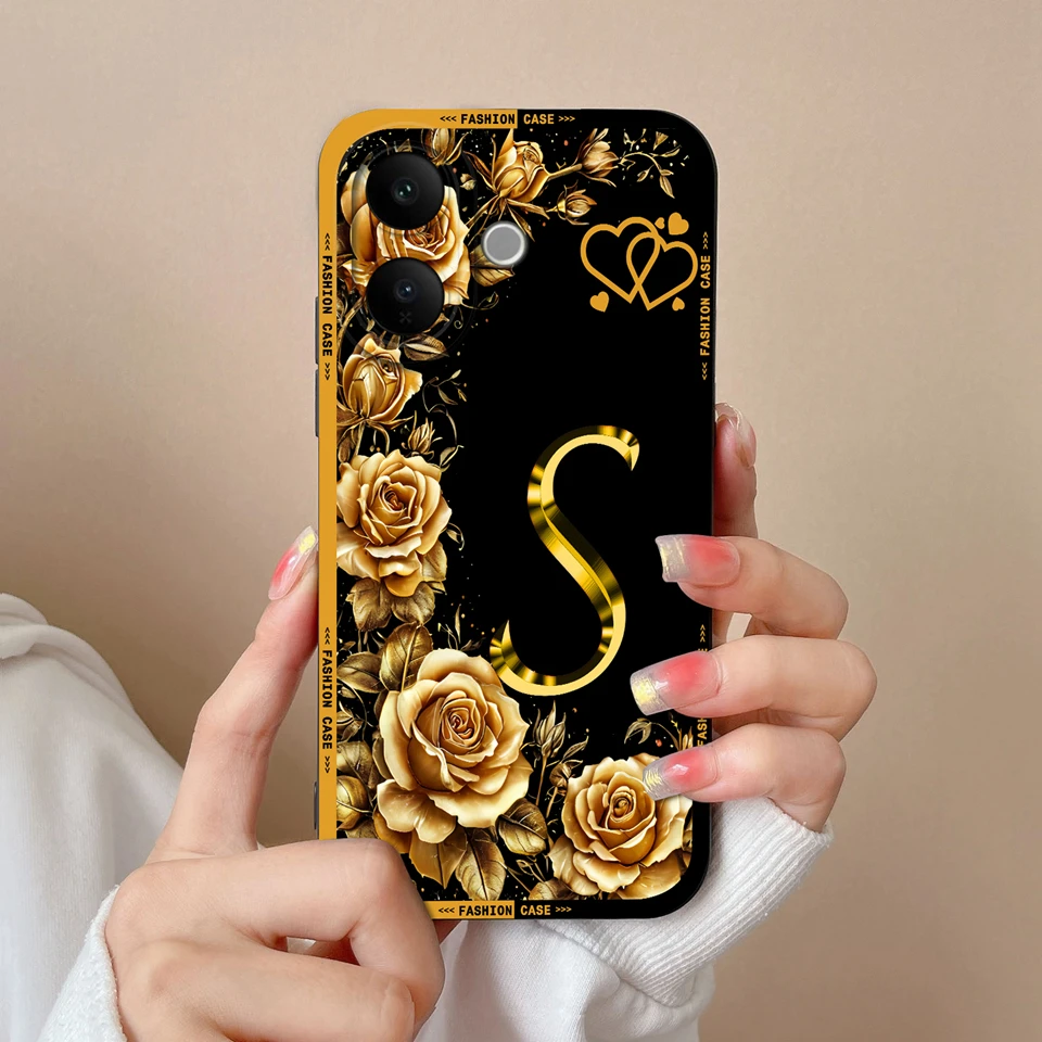 Elegant Flower Letter Design Phone Case - Beautiful Simplicity Collection