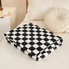 Retro Checkerboard Plaid Flannel Blanket Super Soft Warm Throw Blanket Office Sofa Cover Bedspread Gift Blankets 2