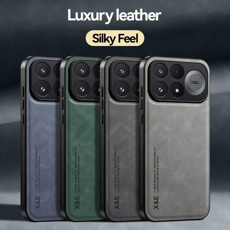 Magnetic Leather Soft Silicone Phone Cover with Car Holder Function