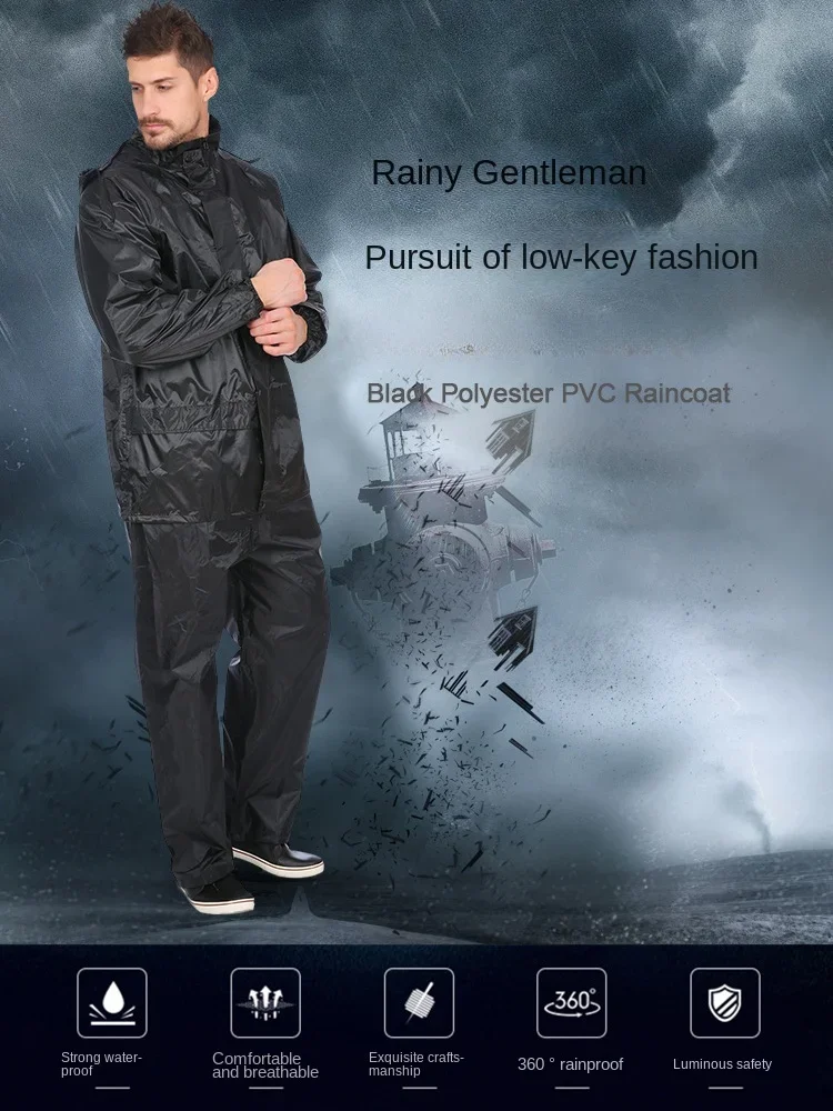 Regenmantel- und Regenhosen-Set – Ganzkörperschutz bei Regenwetter, geeignet für E-Bikes und Motorräder_voghion.com