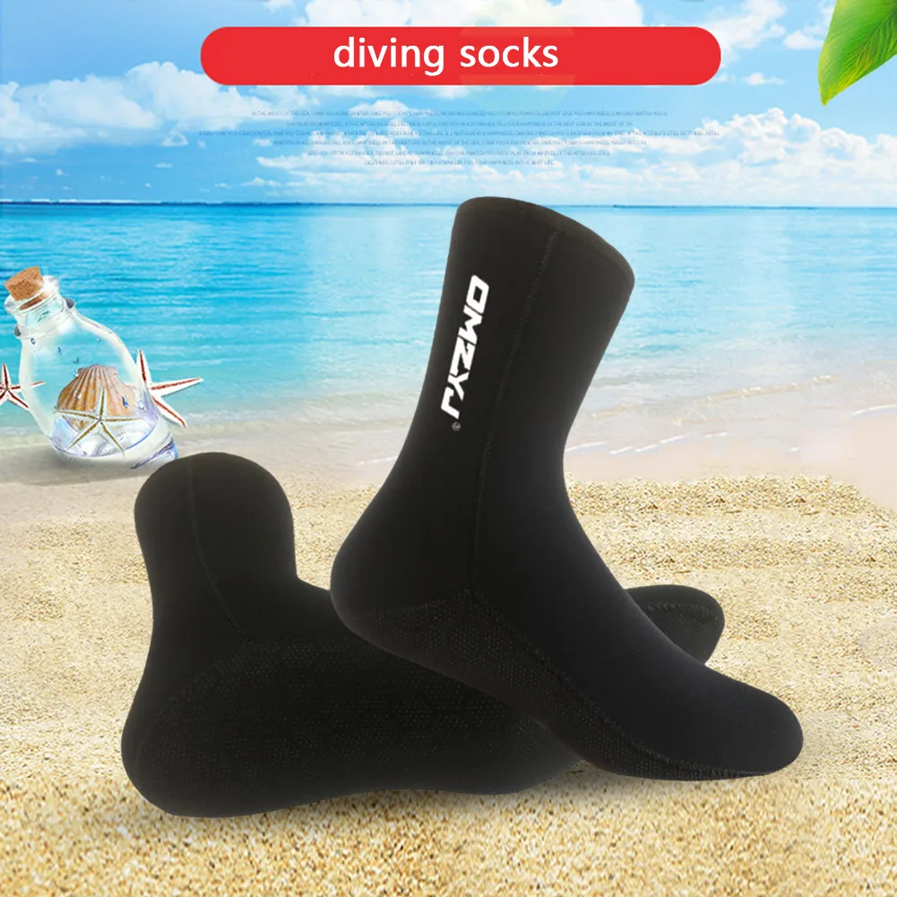 1Pair5mmNeopreneDivingLongSocksSwimWaterBootNonslipWetsuit
