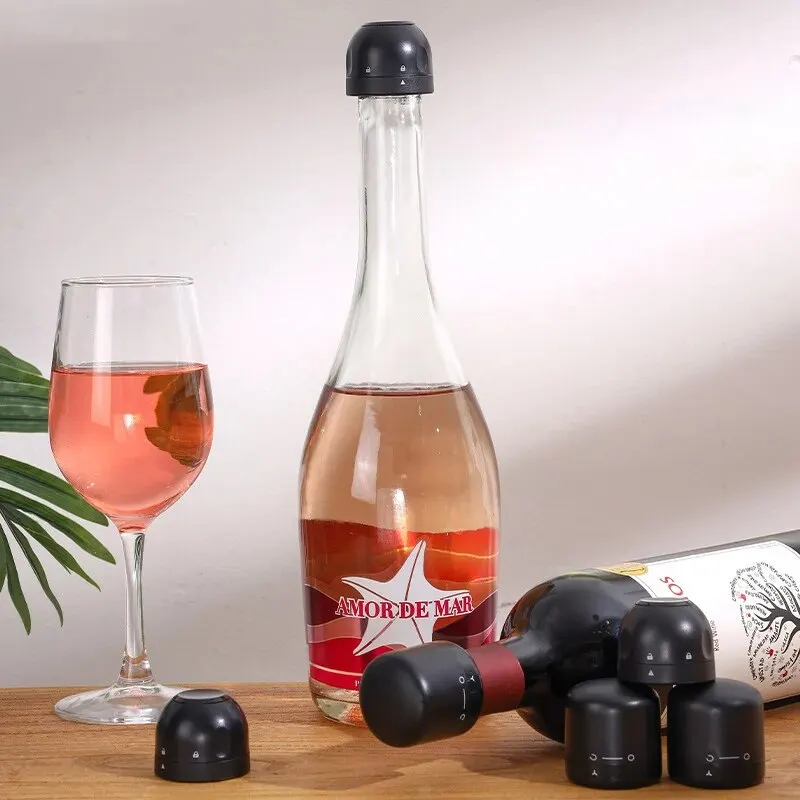 Wine Bottle Stoppers Black Sealing