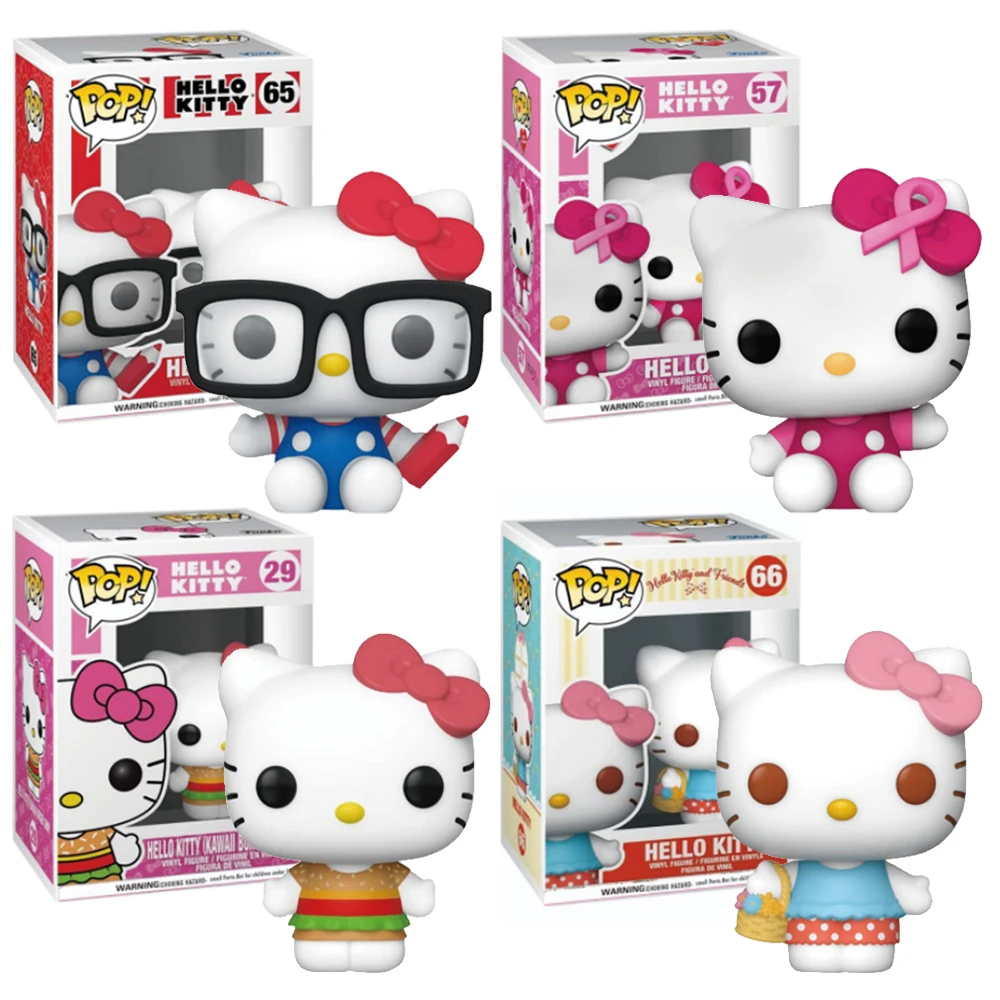 thumbnail image 1 of Treingi 2024 Hello Kitty Funko Pop Figura de juguete 4 estilos Anime Acción Colección Modelo Muñeca Kitty Cat Figuras Juguetes Adorno Regalos de Navidad, 1 of 5