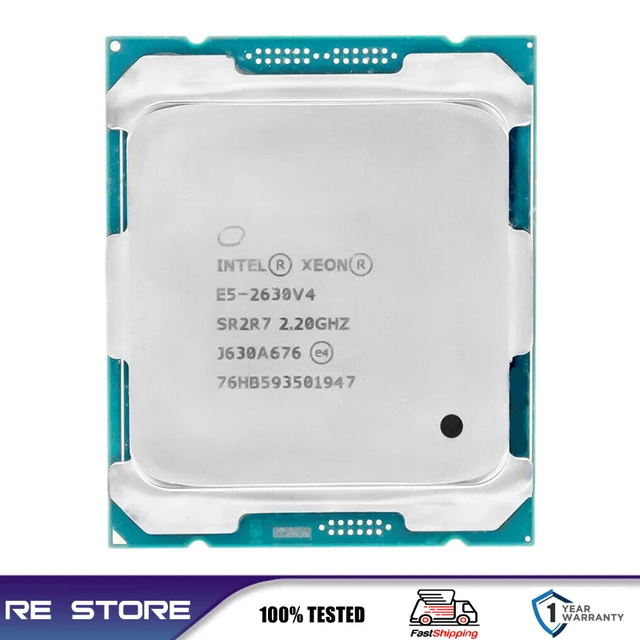 中古Intel-Xeon e5 2630 v4 E5-2630V4プロセッサ,sr2r7 2.2ghz,10コア,25m lga 2011-3 cpu