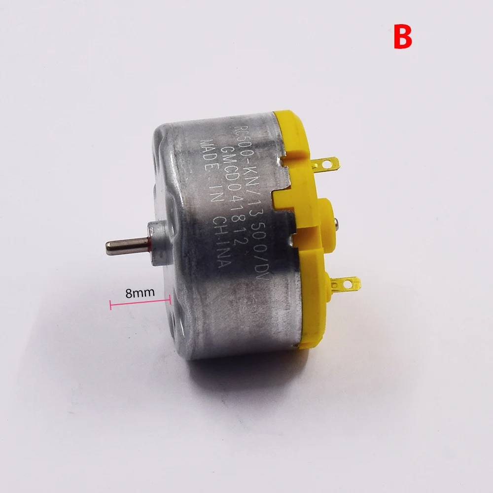 RK-500TB-13500 Micro Motore DC6V-12V 5600RPM Rotondo 32mm Spazzatrice Robot Pulitore Carbone Spazzolato RC500 Motore Elettrico - immagine 5