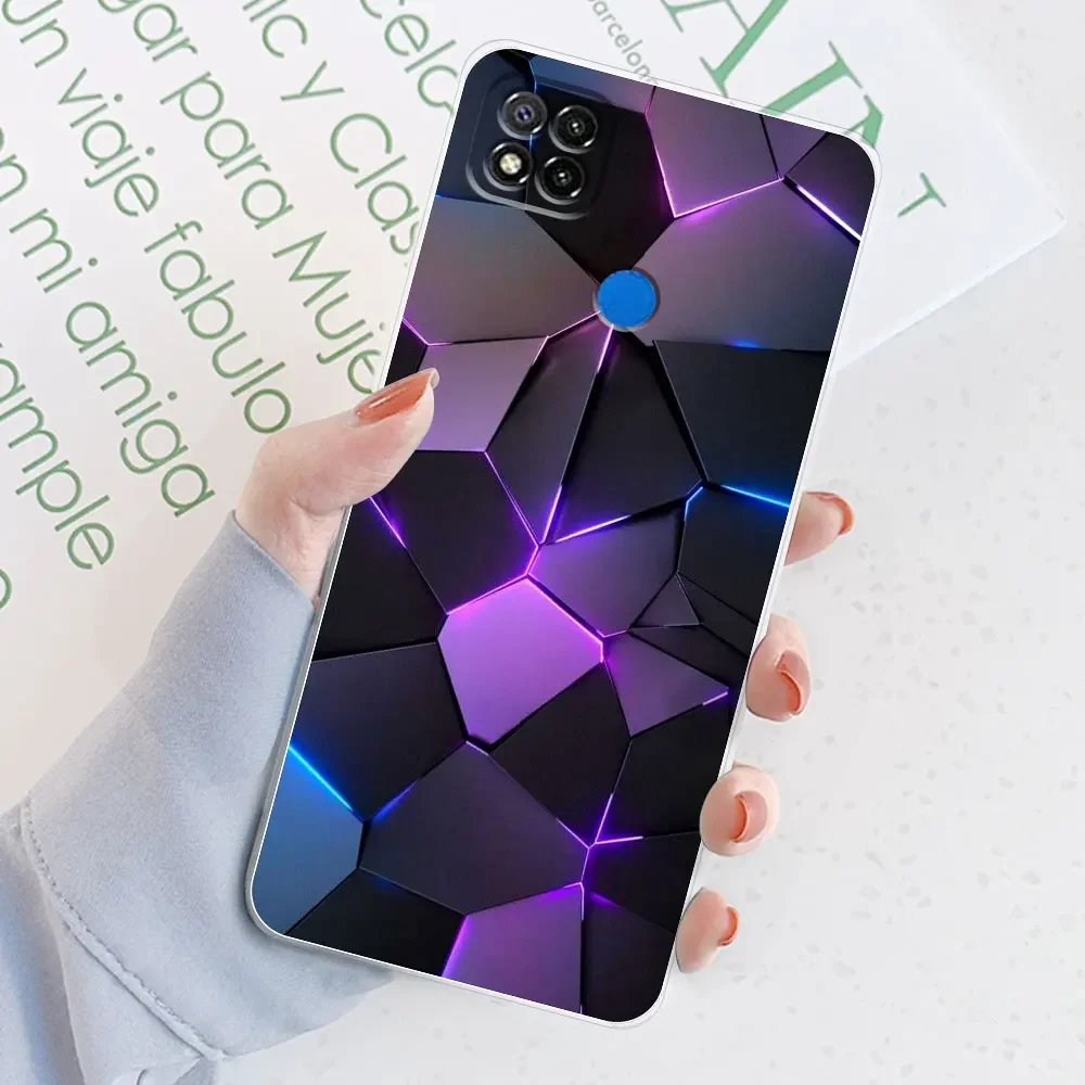 Sleek Marble Transparent Silicone Soft TPU Case - Stylish Protective Bumper Back Cover for Xiaomi Redmi 9C/9C NFC