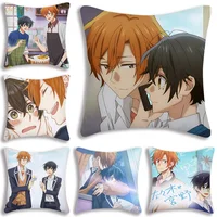S-Sasaki and MiyanoS Pillow Covers Cartoon Sofa Decorative Home Double-sided Printing Short Plush Cute Cushion Cover 1