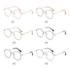Metal Student Polygon Nearsighted Glasses For Women Men Rose Gold Frame Minus Sight Eyeglasses Prescription 0 -0.5 -0.75 To -6.0 4