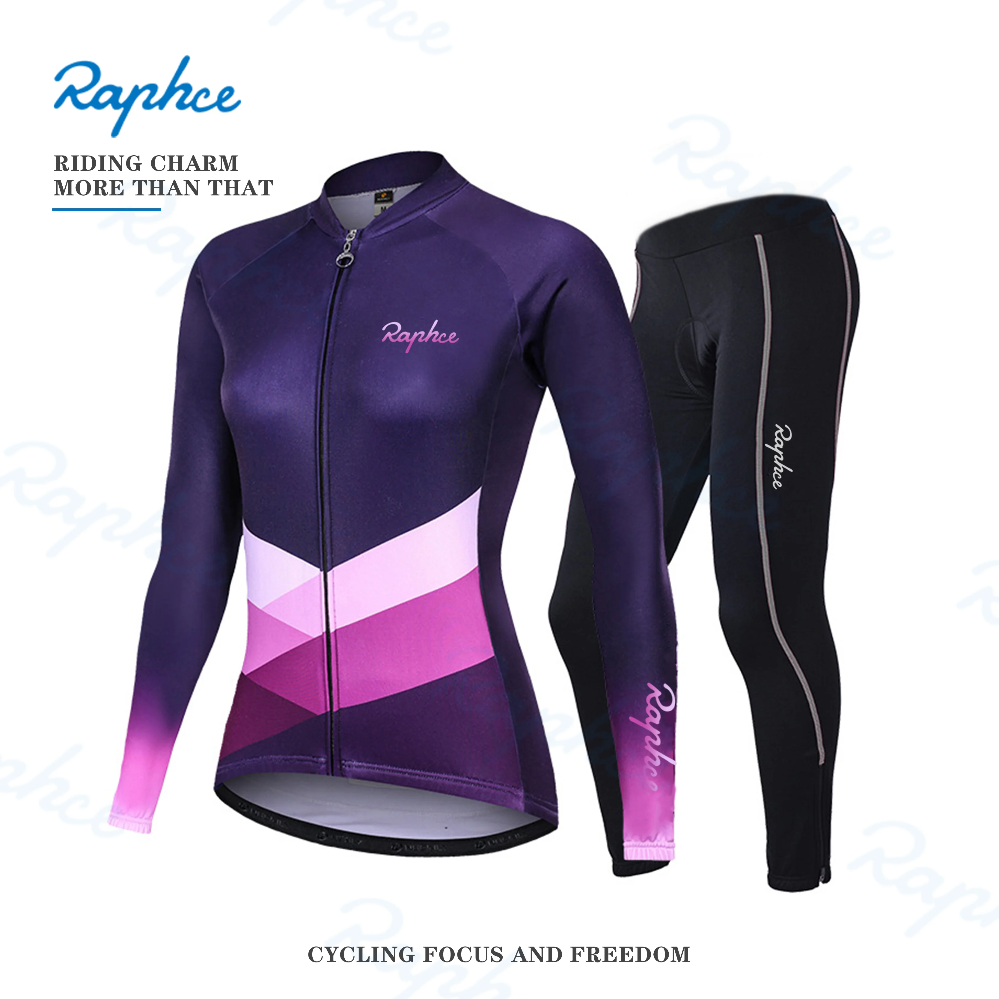 RaphceProTeamCyclingJerseyWomensLongSleeveCyclingJerseySuit