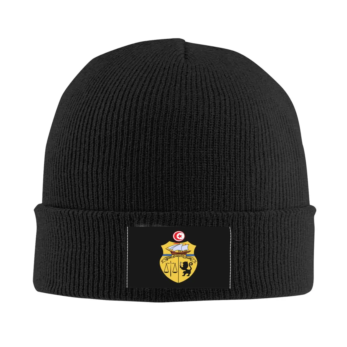 

Coat Of Arms Of Tunisia Bonnet Hats Fashion Knitted Hat For Women Men Warm Winter Skullies Beanies Caps