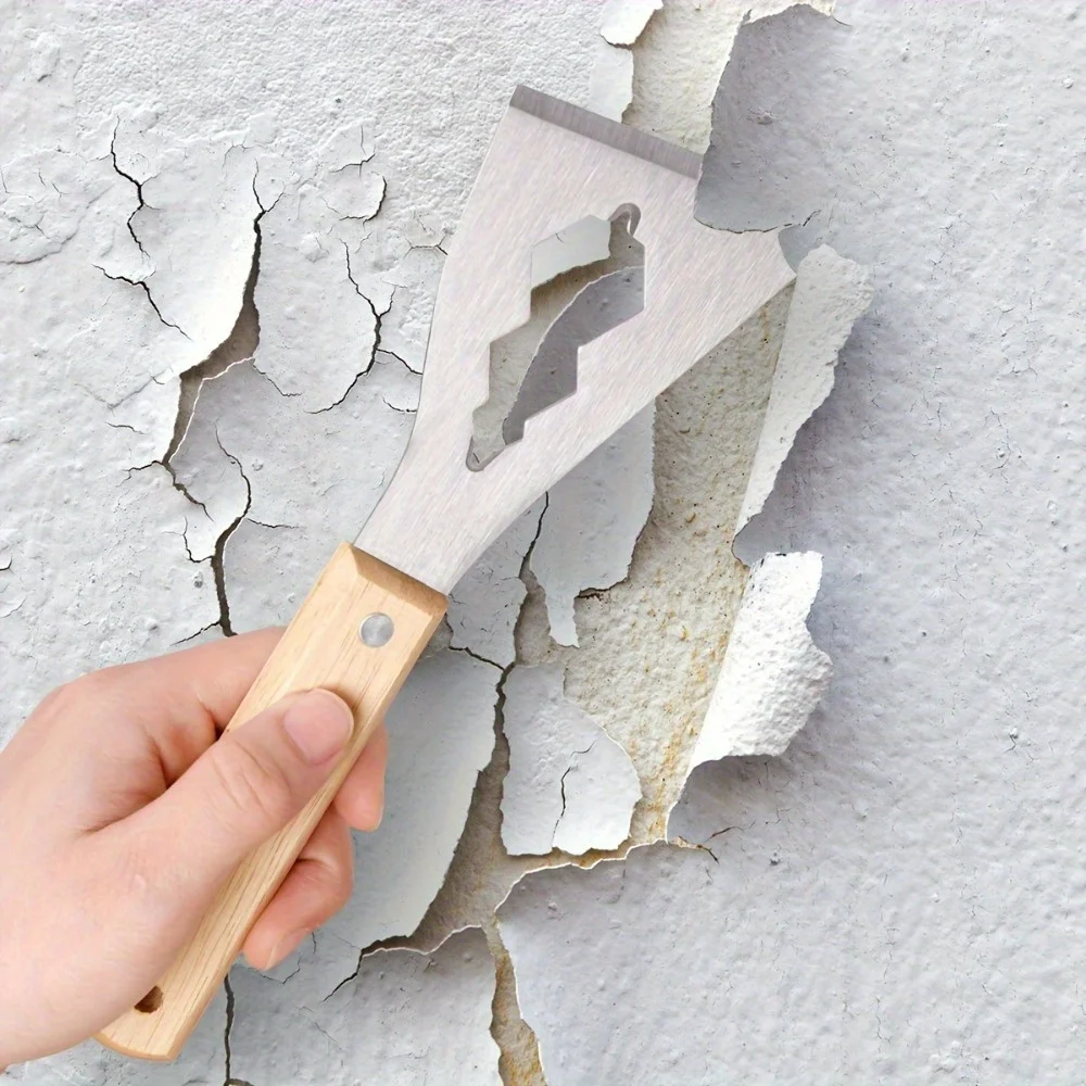 Paint Scraper Remover Tool with Ergonomic Handle for Cement Plaster