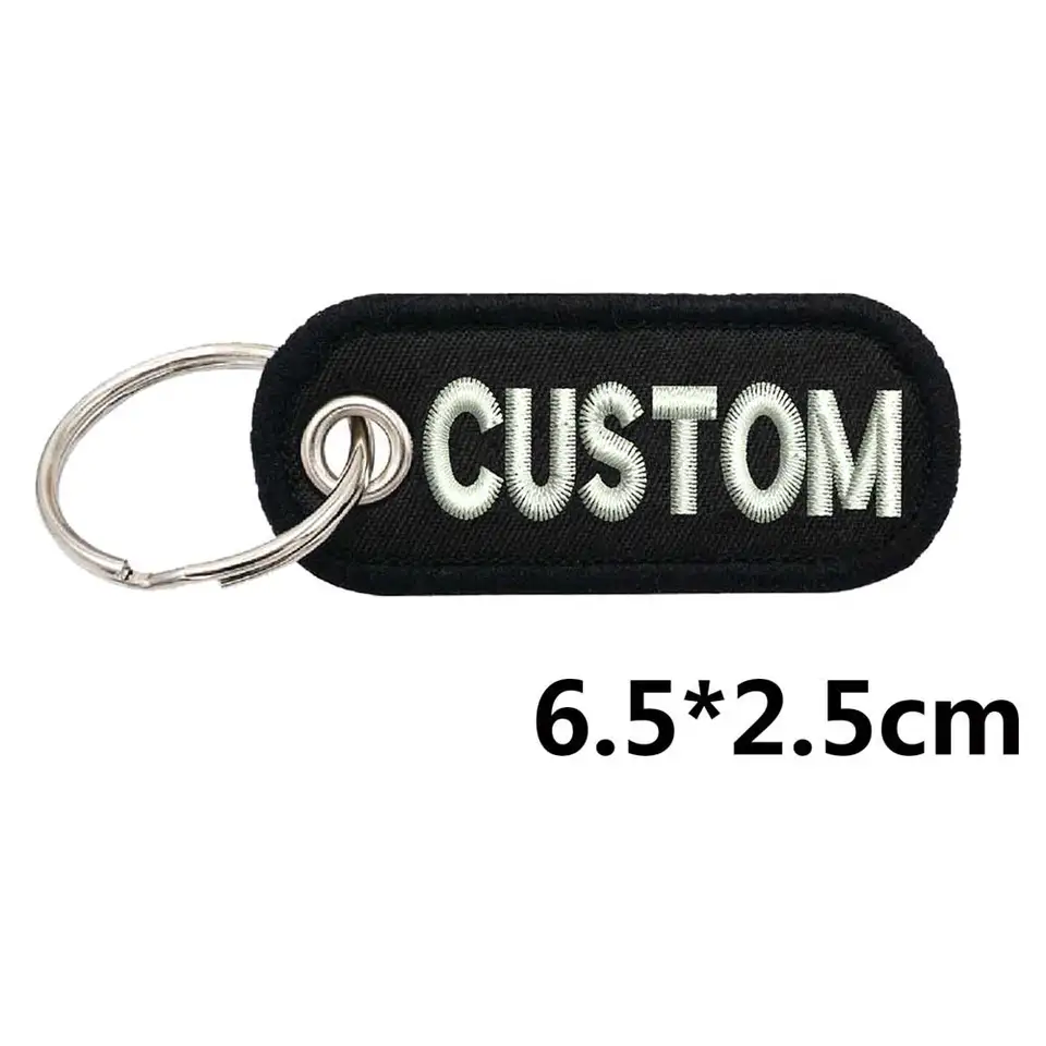 Portachiavi Personalizzato Con Ricamo - Doppia Faccia, Testo Su Entrambi I Lati, Perfetto Per Auto, Moto O Regali - Foto 12