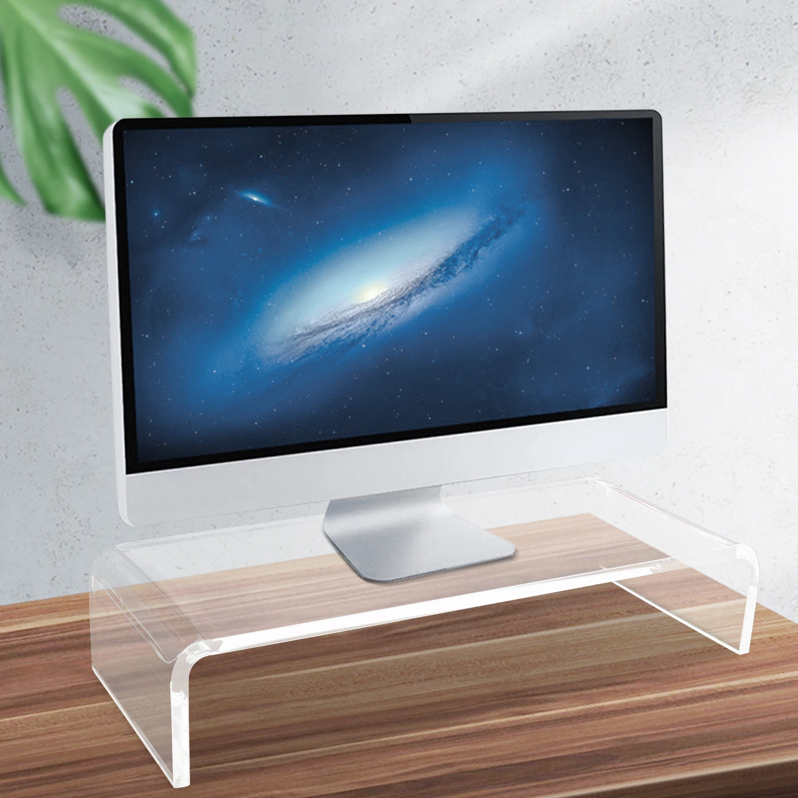 Monitor Stands Computer Laptop Stand Riser Stand Office Acrylic Computer/TV Stand computer monitor message board acrylic memo pad panel shelves storage holder rack organizer stand for home office supplies