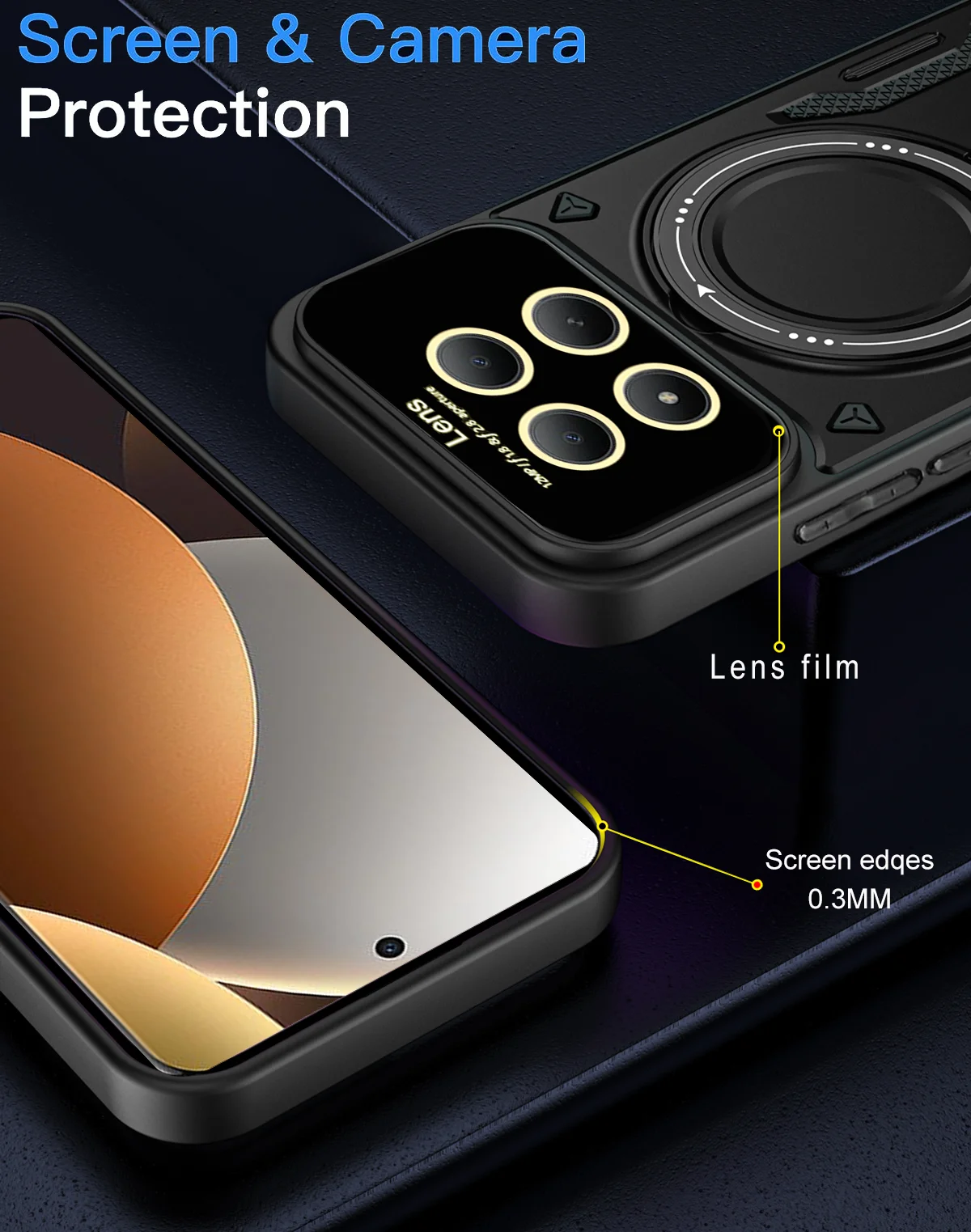 360-Degree Rotating Magnetic Bracket Armored Phone Case with Magsafe Protective Cover