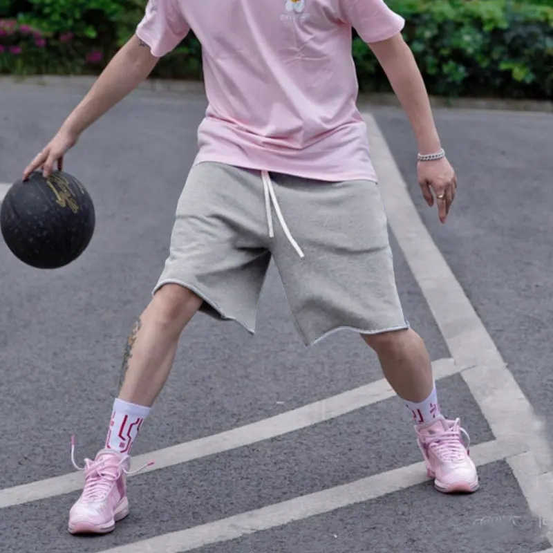 Mens Shorts Basketball Shorts Cotton Summer Gym Fitness Sports