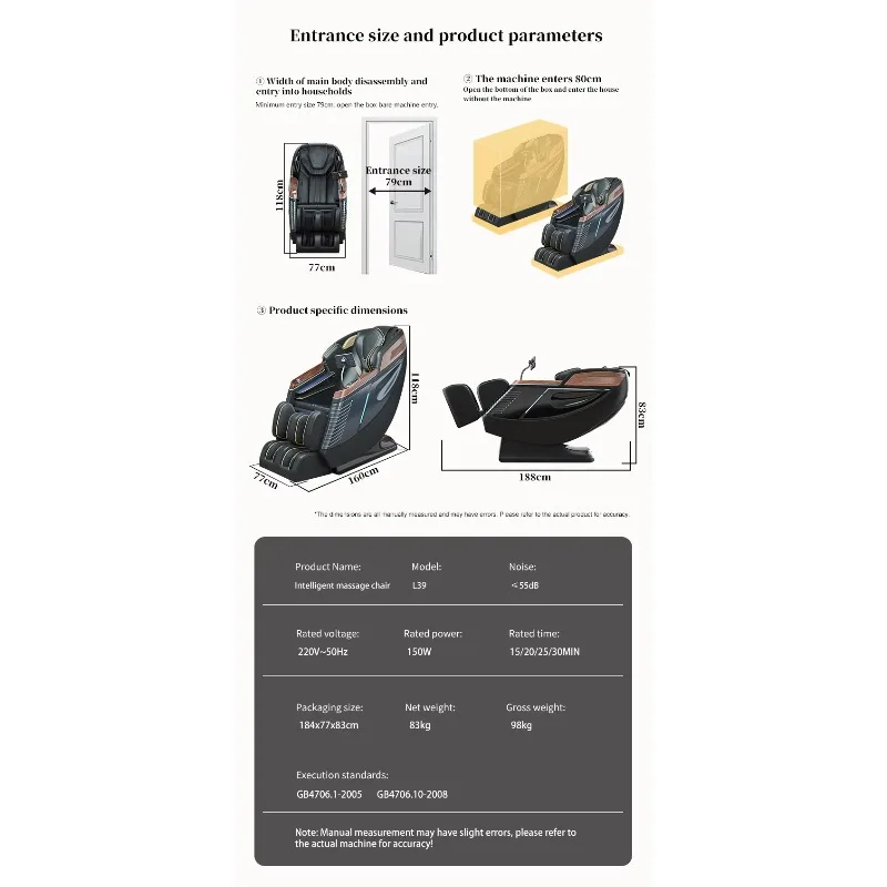 3D Zero Gravity Massage Chair with Full Body Airbags Hifi Bluetooth Music Foldable Portable-Cheap Price Armchair Massage 3D Zero Gravity Massage Chair with Full Body Airbags Hifi Bluetooth Music Foldable Portable-Cheap Price Armchair Massage - Image 2