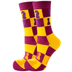 Whimsical Cartoon Animal Pattern Cotton Socks - Unisex Kawaii Style - One Size (5)