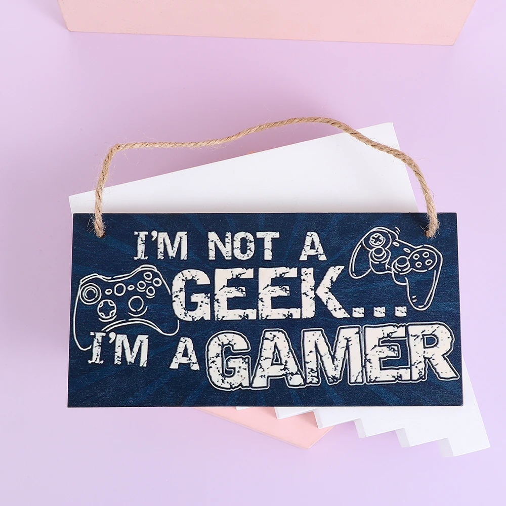 Wooden Gaming Room Sign Do Not Disturb Hanging Pendant